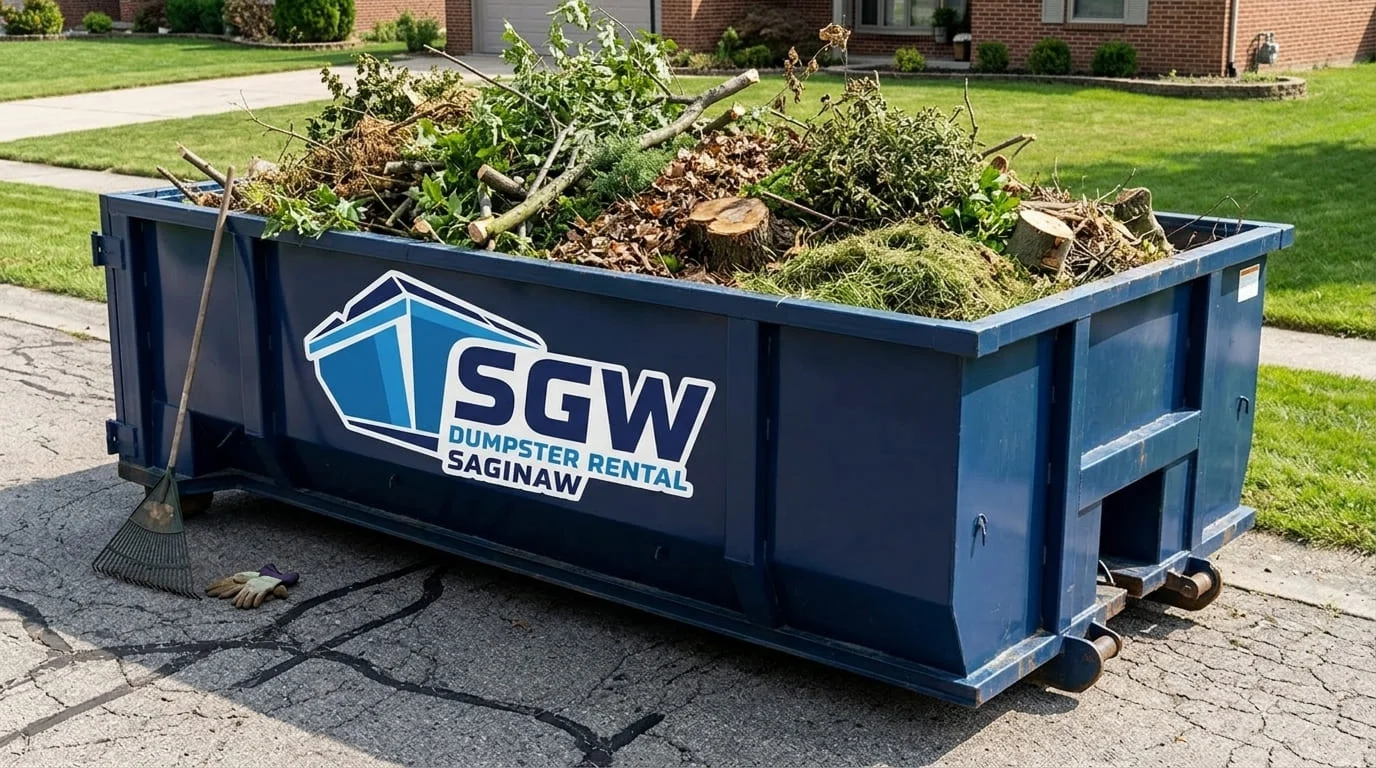 Yard Waste Dumpster Rental Saginaw-img